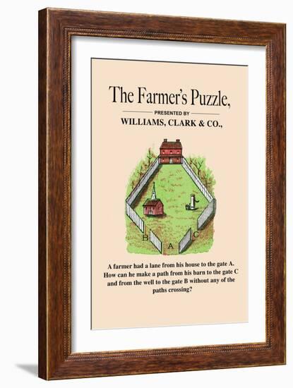 Optical Illusion Puzzle: The Farmer's Puzzle-null-Framed Premium Giclee Print