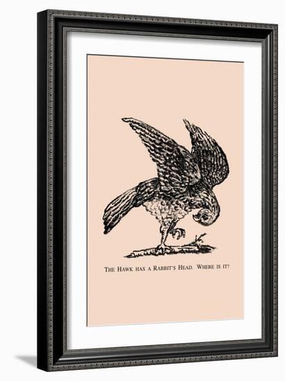 Optical Illusion Puzzle: The Hawk and Rabbit-null-Framed Art Print