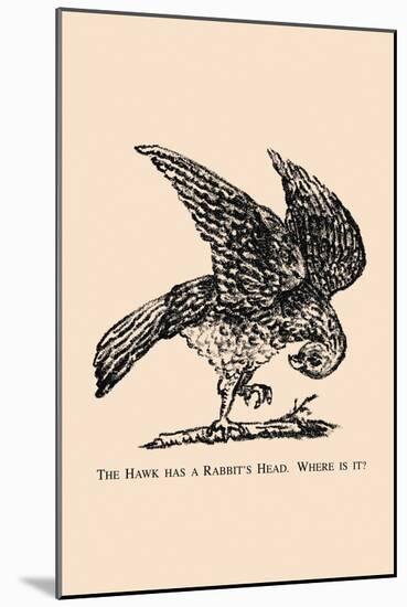 Optical Illusion Puzzle: The Hawk and Rabbit-null-Mounted Art Print