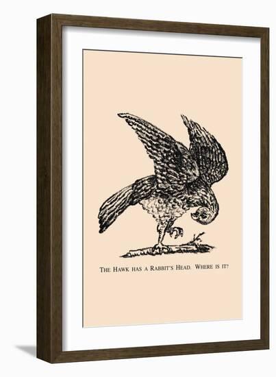 Optical Illusion Puzzle: The Hawk and Rabbit-null-Framed Premium Giclee Print