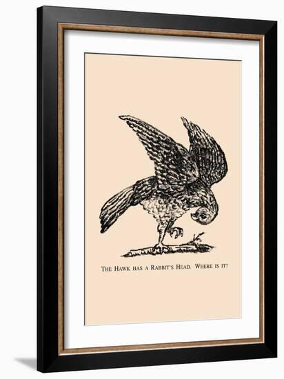 Optical Illusion Puzzle: The Hawk and Rabbit-null-Framed Premium Giclee Print