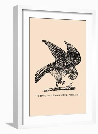 Optical Illusion Puzzle: The Hawk and Rabbit-null-Framed Premium Giclee Print