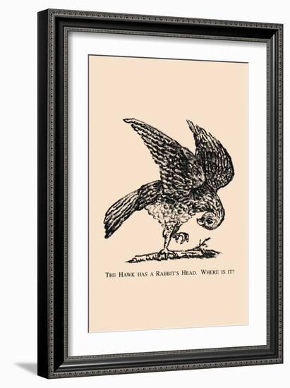 Optical Illusion Puzzle: The Hawk and Rabbit-null-Framed Premium Giclee Print