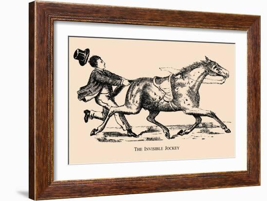 Optical Illusion Puzzle: The Invisible Jockey-null-Framed Premium Giclee Print