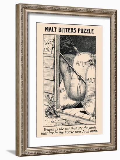 Optical Illusion Puzzle: The Rat that Ate the Malt-null-Framed Premium Giclee Print