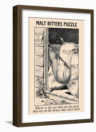 Optical Illusion Puzzle: The Rat that Ate the Malt-null-Framed Premium Giclee Print