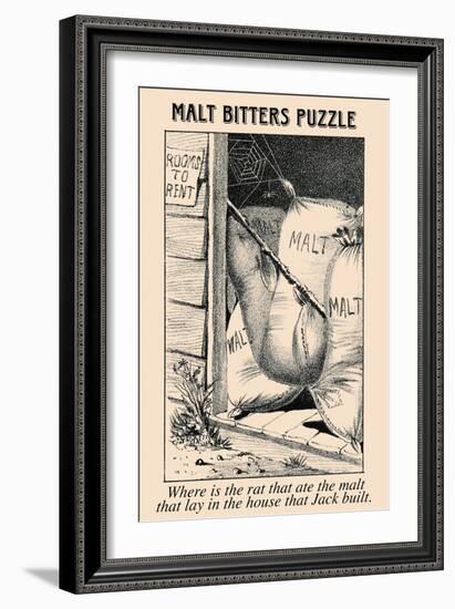 Optical Illusion Puzzle: The Rat that Ate the Malt-null-Framed Art Print