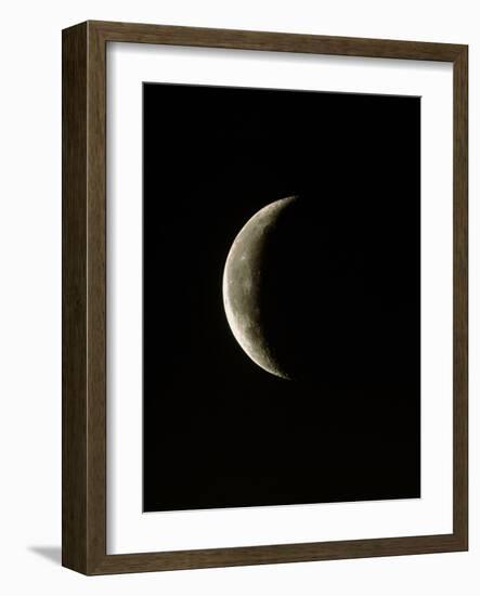 Optical Image of a Waning Crescent Moon-John Sanford-Framed Photographic Print