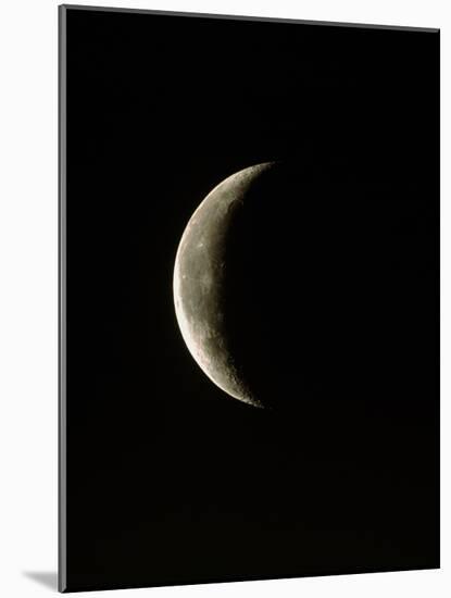 Optical Image of a Waning Crescent Moon-John Sanford-Mounted Photographic Print