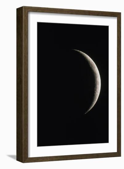 Optical Image of a Waxing Crescent Moon-John Sanford-Framed Photographic Print