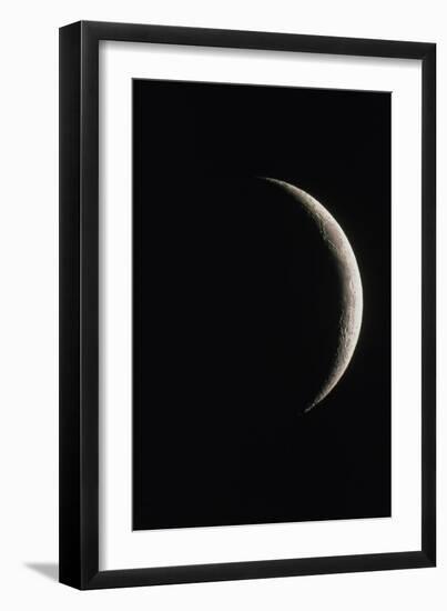 Optical Image of a Waxing Crescent Moon-John Sanford-Framed Photographic Print