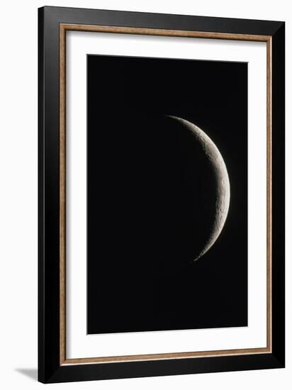 Optical Image of a Waxing Crescent Moon-John Sanford-Framed Photographic Print