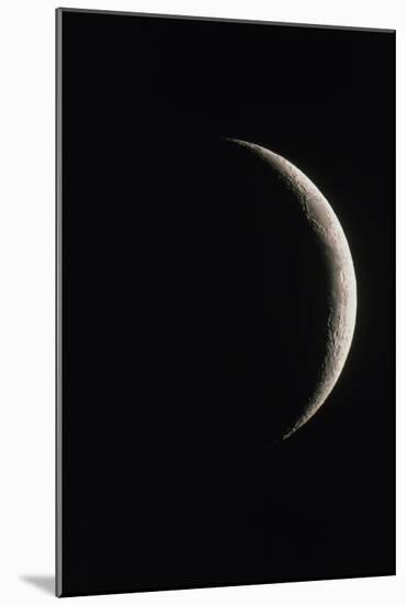 Optical Image of a Waxing Crescent Moon-John Sanford-Mounted Photographic Print