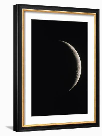 Optical Image of a Waxing Crescent Moon-John Sanford-Framed Photographic Print