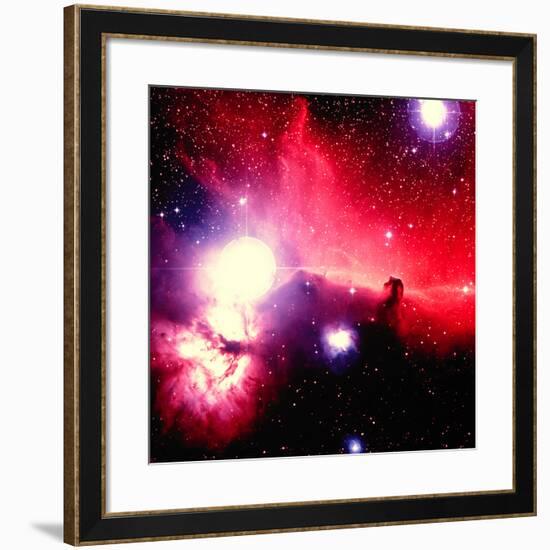 Optical Image of Horsehead Nebula And Sur-Celestial Image-Framed Photographic Print