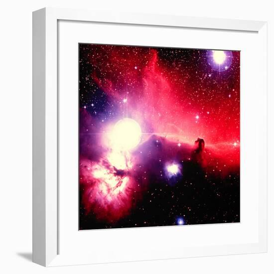 Optical Image of Horsehead Nebula And Sur-Celestial Image-Framed Photographic Print
