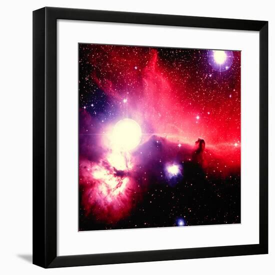 Optical Image of Horsehead Nebula And Sur-Celestial Image-Framed Photographic Print