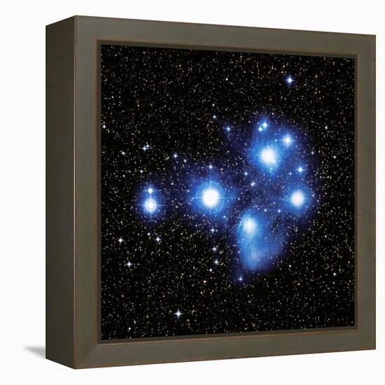 Optical Image of the Pleiades Star Cluste-Celestial Image-Framed Premier Image Canvas