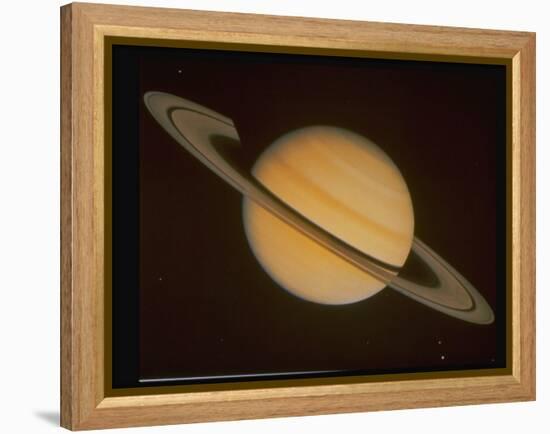 Optical Pictures Taken by Voyager 1 of Planet Saturn-null-Framed Premier Image Canvas