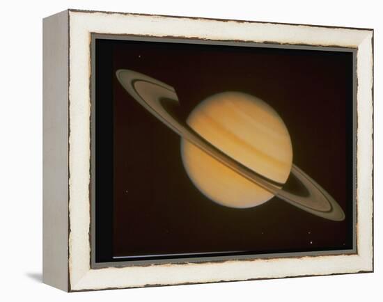 Optical Pictures Taken by Voyager 1 of Planet Saturn-null-Framed Premier Image Canvas