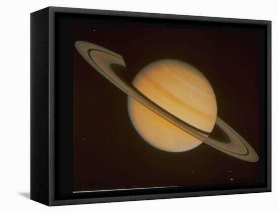 Optical Pictures Taken by Voyager 1 of Planet Saturn-null-Framed Premier Image Canvas