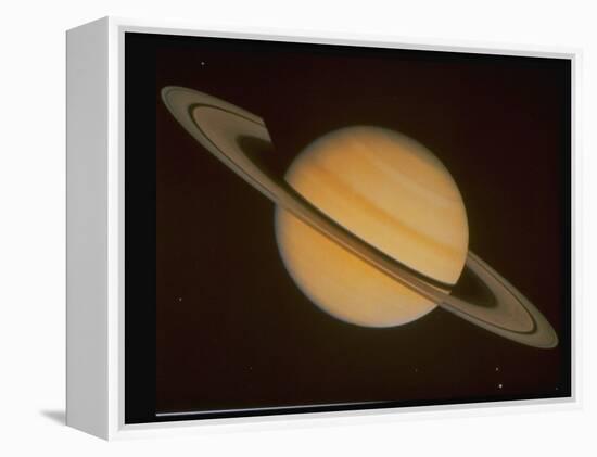 Optical Pictures Taken by Voyager 1 of Planet Saturn-null-Framed Premier Image Canvas