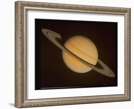 Optical Pictures Taken by Voyager 1 of Planet Saturn-null-Framed Premium Photographic Print