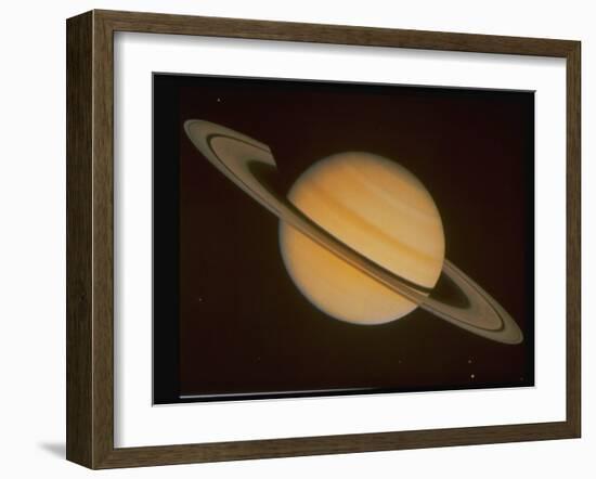 Optical Pictures Taken by Voyager 1 of Planet Saturn-null-Framed Premium Photographic Print