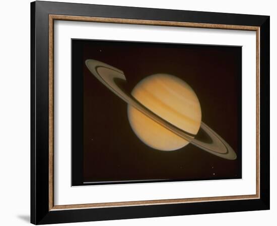 Optical Pictures Taken by Voyager 1 of Planet Saturn-null-Framed Premium Photographic Print