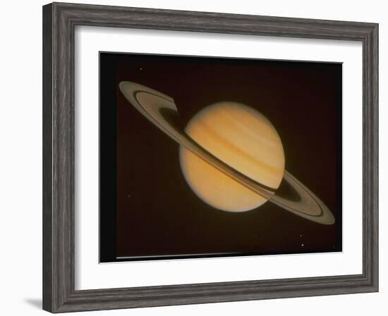 Optical Pictures Taken by Voyager 1 of Planet Saturn-null-Framed Photographic Print