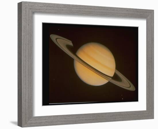 Optical Pictures Taken by Voyager 1 of Planet Saturn-null-Framed Photographic Print