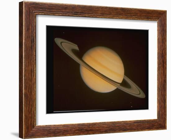 Optical Pictures Taken by Voyager 1 of Planet Saturn-null-Framed Photographic Print