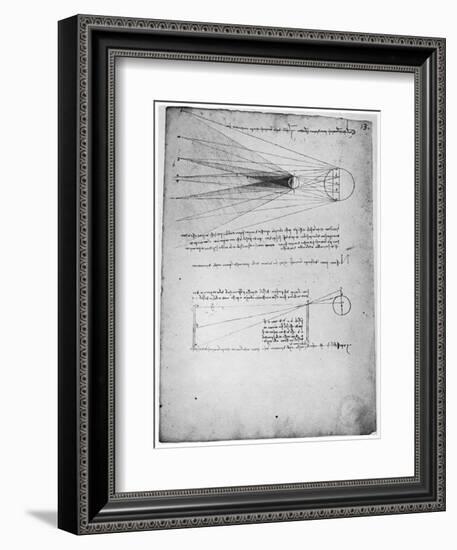 Optical Studies, Late 15th or Early 16th Century-Leonardo da Vinci-Framed Giclee Print