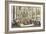 Optical View of the Amsterdam Synagogue with Jewish People Celebrating Purim, Netherlands-null-Framed Giclee Print