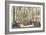 Optical View of the Amsterdam Synagogue with Jewish People Celebrating Purim, Netherlands-null-Framed Giclee Print