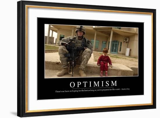 Optimism: Inspirational Quote and Motivational Poster-null-Framed Photographic Print