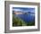 OR, Crater Lake NP. Crater Lake and Wizard Island with distant Hillman Peak-John Barger-Framed Photographic Print