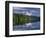 OR, Mount Hood NF and conifer forest reflect on calm surface of Lost Lake.-John Barger-Framed Photographic Print