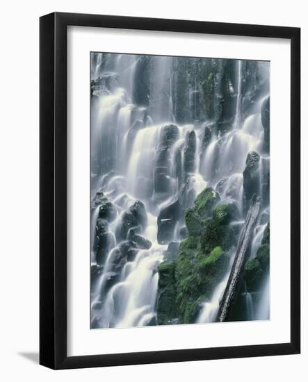 OR, Mount Hood NF. Mount Hood Wilderness, Ramona Falls is formed by a small creek-John Barger-Framed Photographic Print