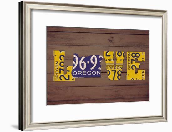 OR State Love-Design Turnpike-Framed Giclee Print