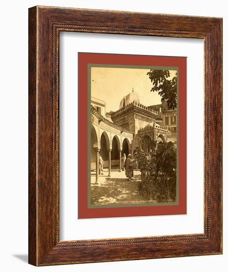 Oran Court of the Mosque of Pasha Djama El Bacha, Rue Philippe, Algiers-Etienne & Louis Antonin Neurdein-Framed Giclee Print