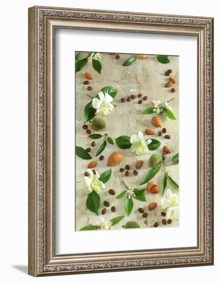 Orange and Almond Blossom, Coffee Beans and Almonds-Jocelyn Demeurs-Framed Photographic Print