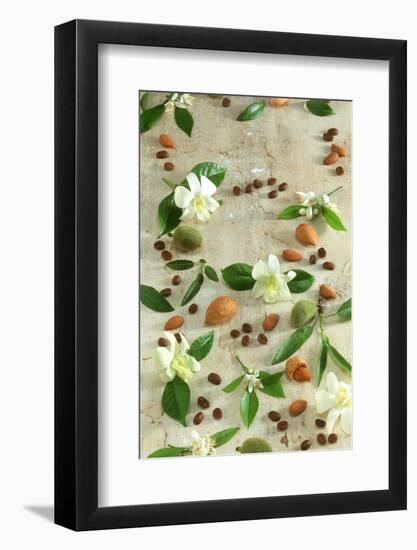 Orange and Almond Blossom, Coffee Beans and Almonds-Jocelyn Demeurs-Framed Photographic Print