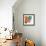 Orange and Aqua-Jan Weiss-Framed Art Print displayed on a wall