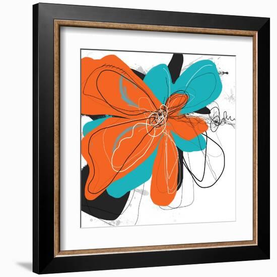 Orange and Aqua-Jan Weiss-Framed Art Print