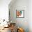 Orange and Aqua-Jan Weiss-Framed Art Print displayed on a wall