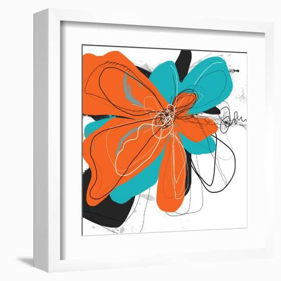 Orange and Aqua-Jan Weiss-Framed Art Print