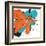 Orange and Aqua-Jan Weiss-Framed Art Print