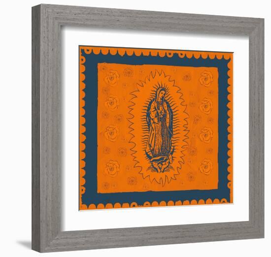 Orange and Blue Mary-Marta Wiley-Framed Art Print