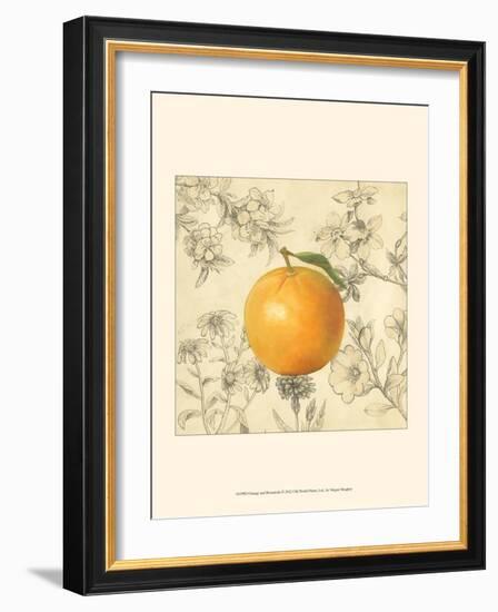 Orange and Botanicals-Megan Meagher-Framed Art Print